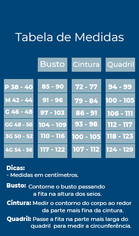 Tabela de medidas